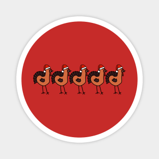 Funny Christmas with Thanksgiving Turkey Magnet